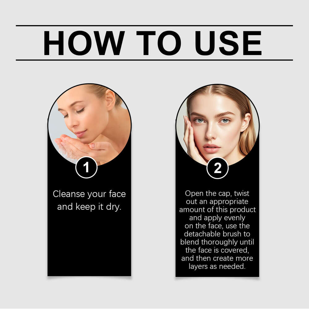 AMZ Ivory White 2-in-1 Color-Changing Lightweight Moisturizing Matte Clear Natural Finish Foundation Stick