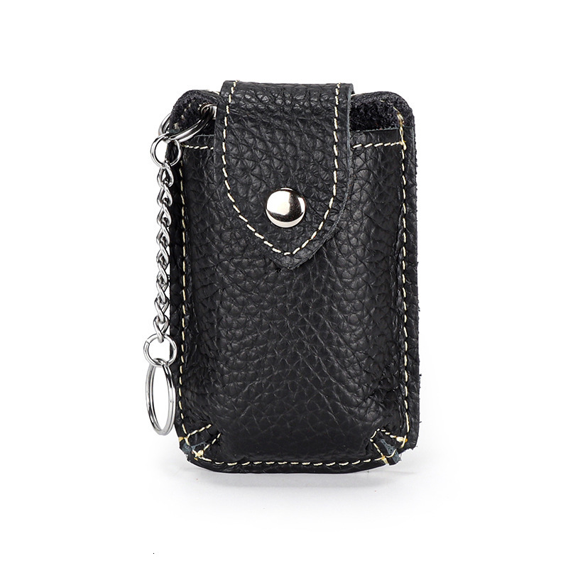 Leather belt key bag belt car remote control cover fashion hanging waist easy to carry car key cover Korean version