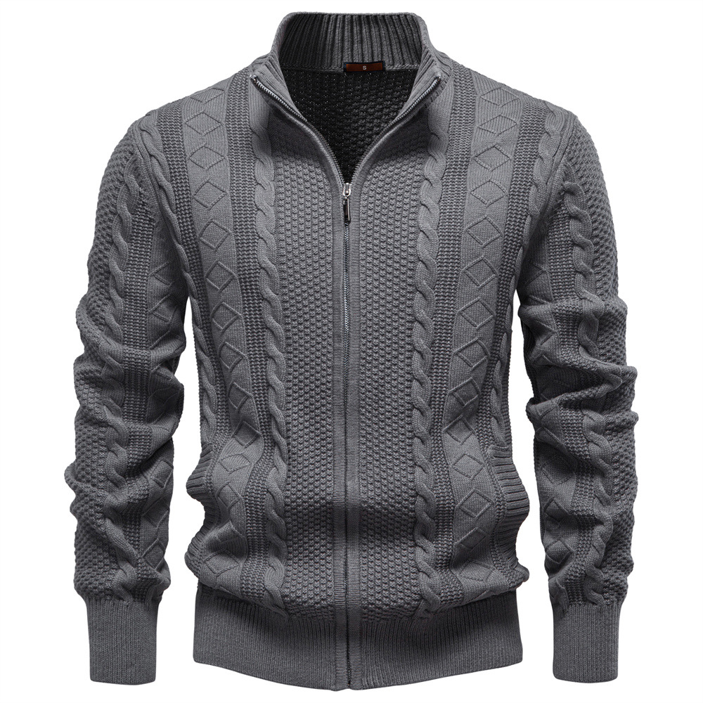 WOZK new men's woolen jacket for autumn and winter sweaters, high-quality cardigans for men outerwear