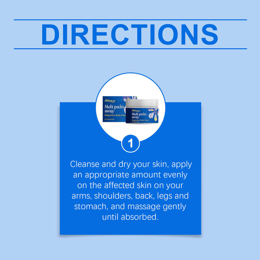 South Moon Body Care Gentle Formula Cares Skin Comfort Joints Daily External Use Massage Cream