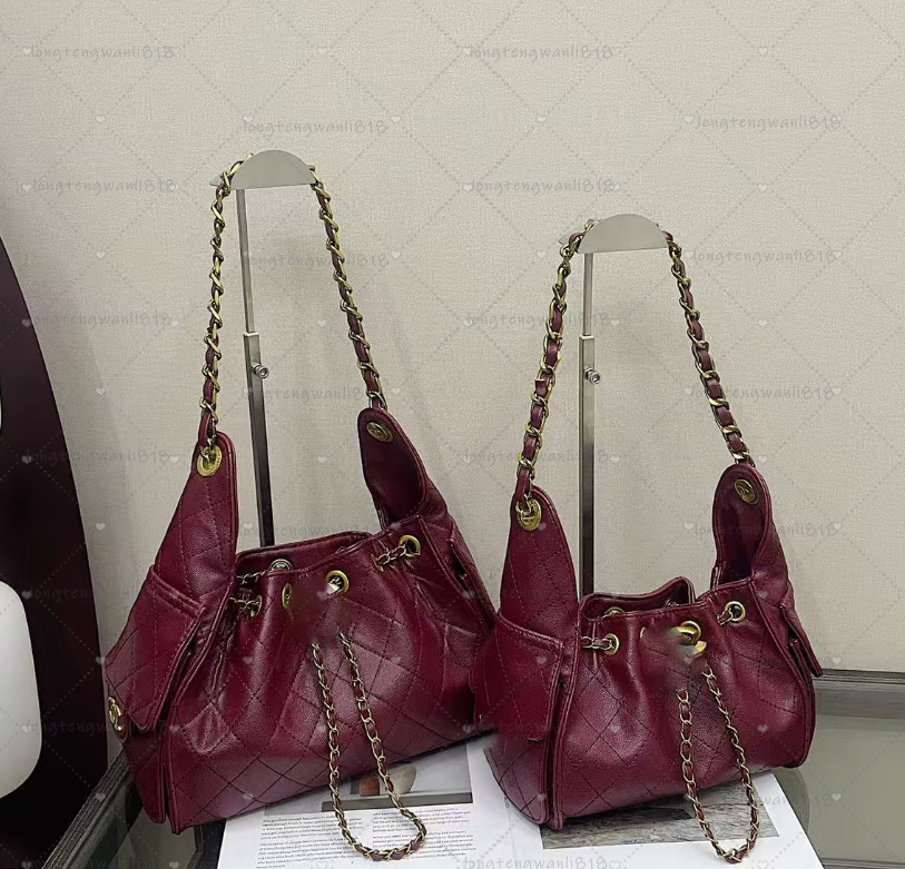 Shoulder Bags Designer Bag String Bucket Tote Large Hobo Suede Leather Gray Casual Diamond Lattice Long Chain Crossbody Fashion Luxury Brand