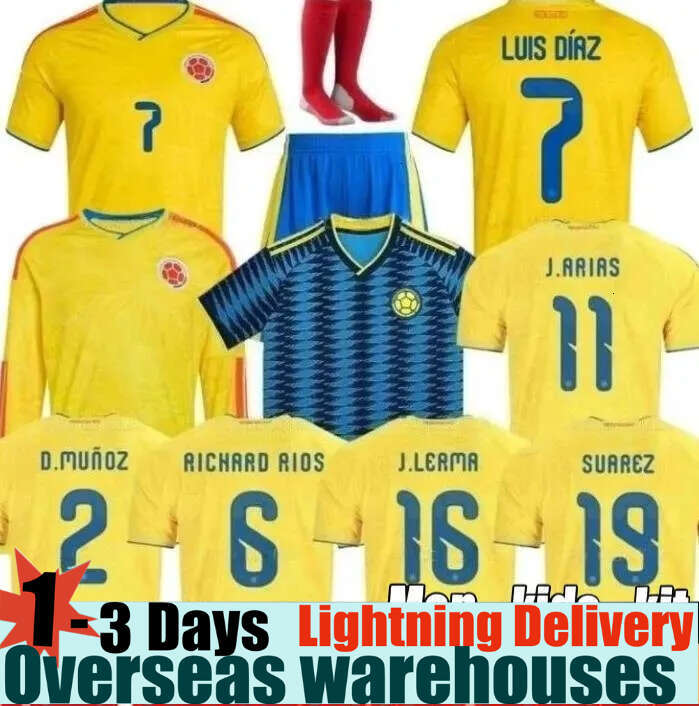 Colombia Jersey 2026 World Cup Soccer Jerseys 100-years Anniversary LUIS DIAZ FALCAO JAMES 26 27 Colombia Football Shirt Top CUADRADO Men Kids Kit Camiseta De Futbol