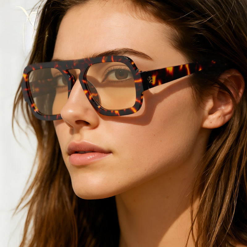 2025 New Cross-Border Single Bridge Pilot Style European and American Personality Simple Versatile Fashion Sunglasses ddmythur
