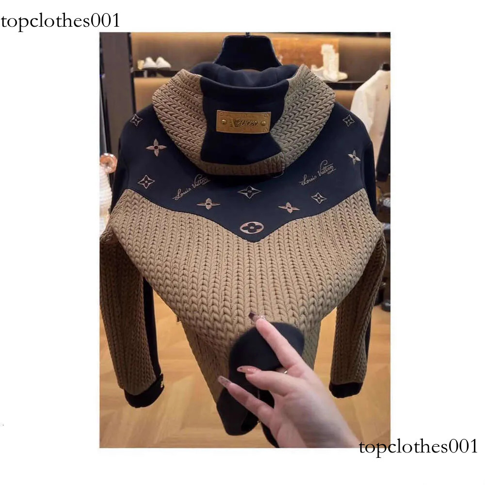 Autumn Winter Small Fragrance Style Men's New Jacket Light Luxury Designer Hooded Old Flower Wheat Ear Loose Casual Fashion Coat