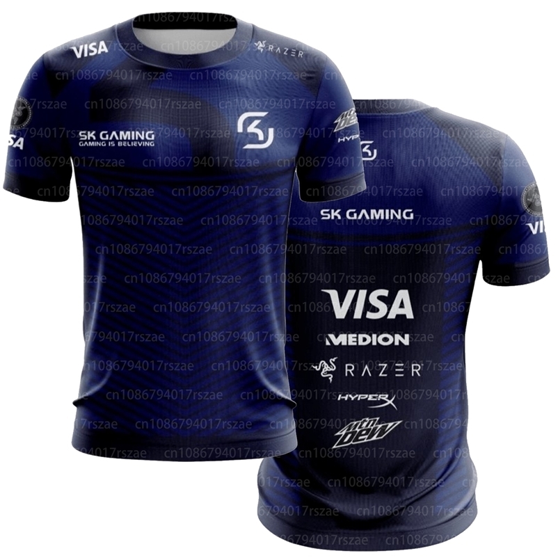 Player Game Jersey Uniform SK Gaming The Dream Short Sleeve T-shirt Men Esport Team Fans Summer Tops 251224