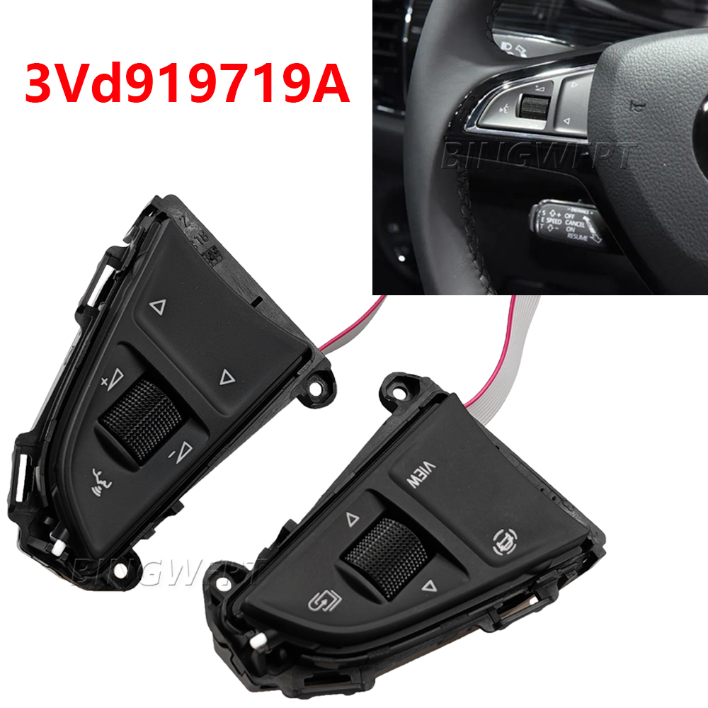 3VD919719A Multi-Function Steering Wheel Buttons Control Switch For Skoda Octavia 2015-2025