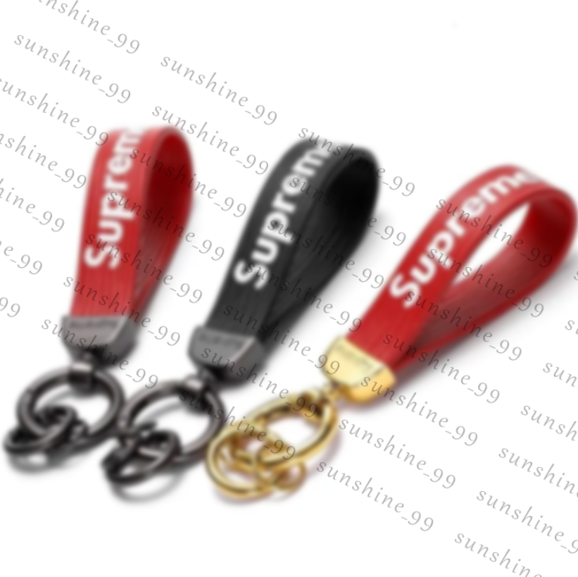 Supremely keychain women's anti-loss keychain 24SSwebbing keychain BOXLOGO bag pendant gift