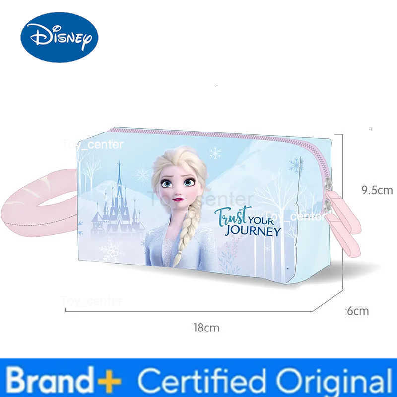Disney Anime Frozen Elsa Cosmetic Bag Kawaii Elsa Portable Pencil Case Large Capacity Stationery Storage Bag Cartoon Wash Bag H251227
