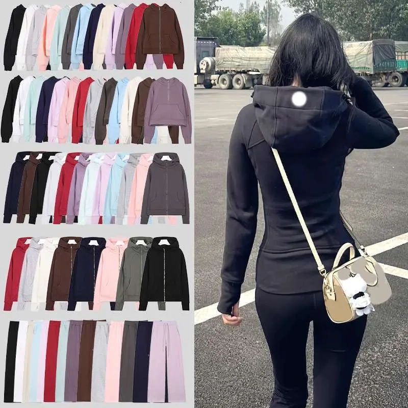 Gym jacket sets luluity lemonive jackets Women Scuba Hoodie jackets pants Sweater luluity lemonive pant Sweatshirt pant Scuba luluity lemonive sets men ql3