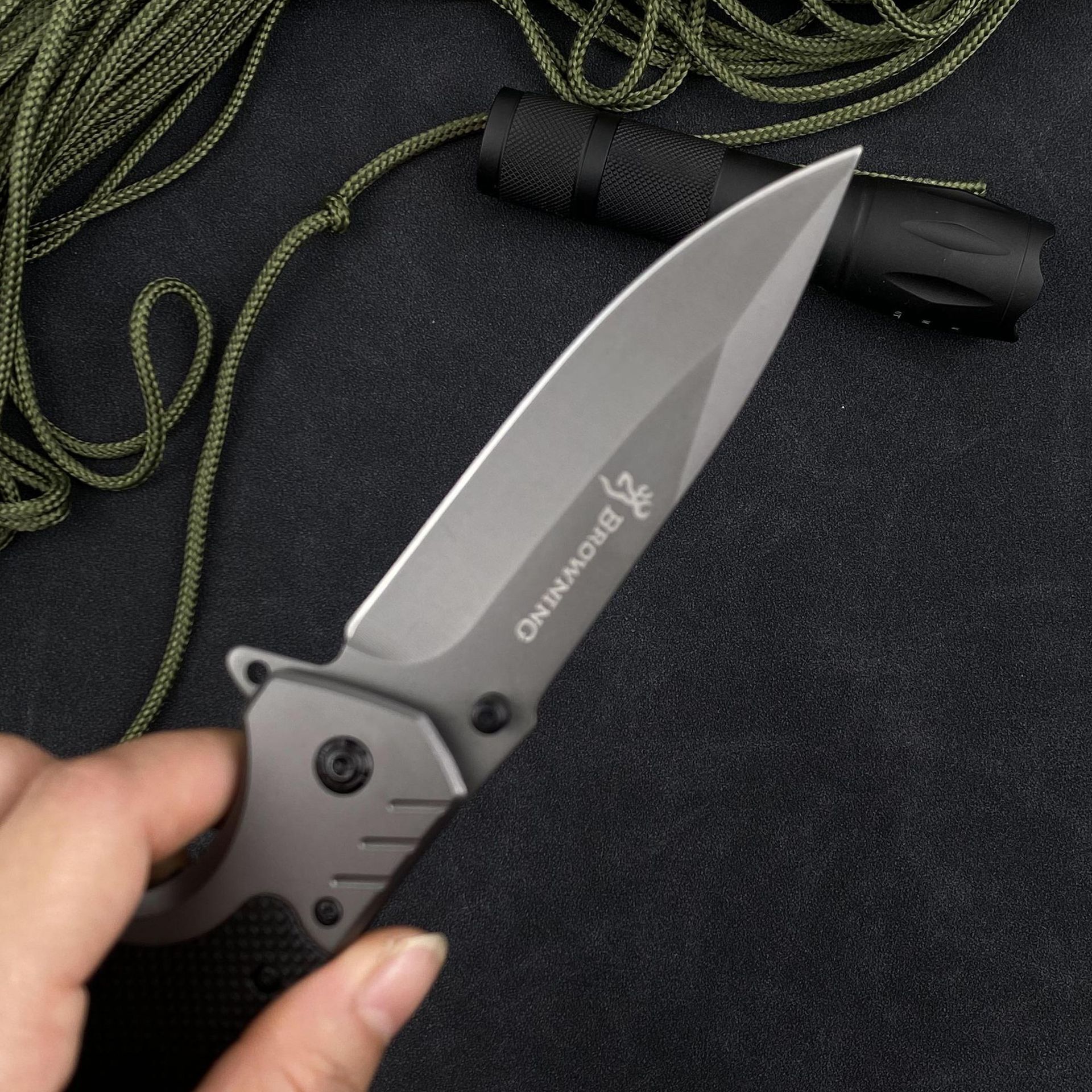 9 knife Spring Tactical Assisted Folding Knives Rescue Camping Survival Pocket Knife