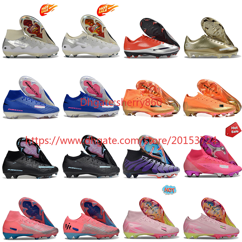 Mens Kids Soccer Shoes Cosmic Speed Mercur VAP0RS 16 Super 10 X Elite United Soccer Cleats Dream Speed Purple Football Boots Neymar Cristiano Ronaldo
