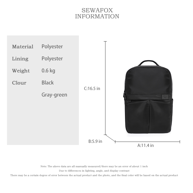 Sewafox Men's Waterproof Sports Backpack Lightweight Leisure Travel Backpack Commuter Laptop Bag