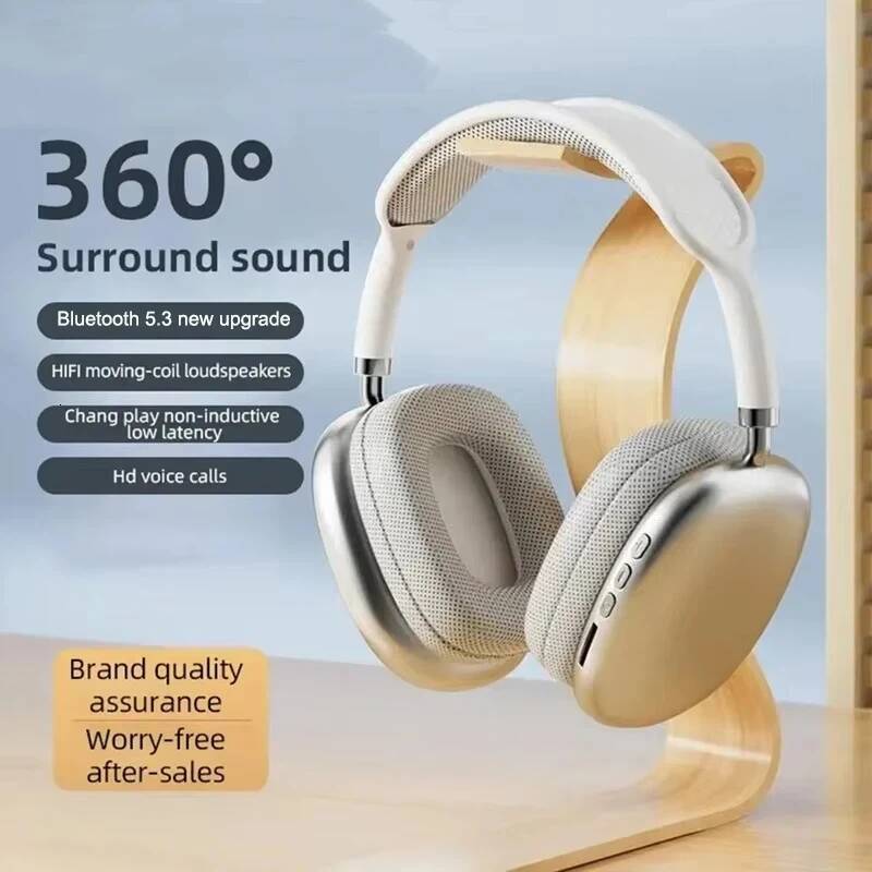 P9 Headset Outdoor Sports Gaming Wireless Headphones with Mic Noise Cancelling Bluetooth 5.3 Earbuds