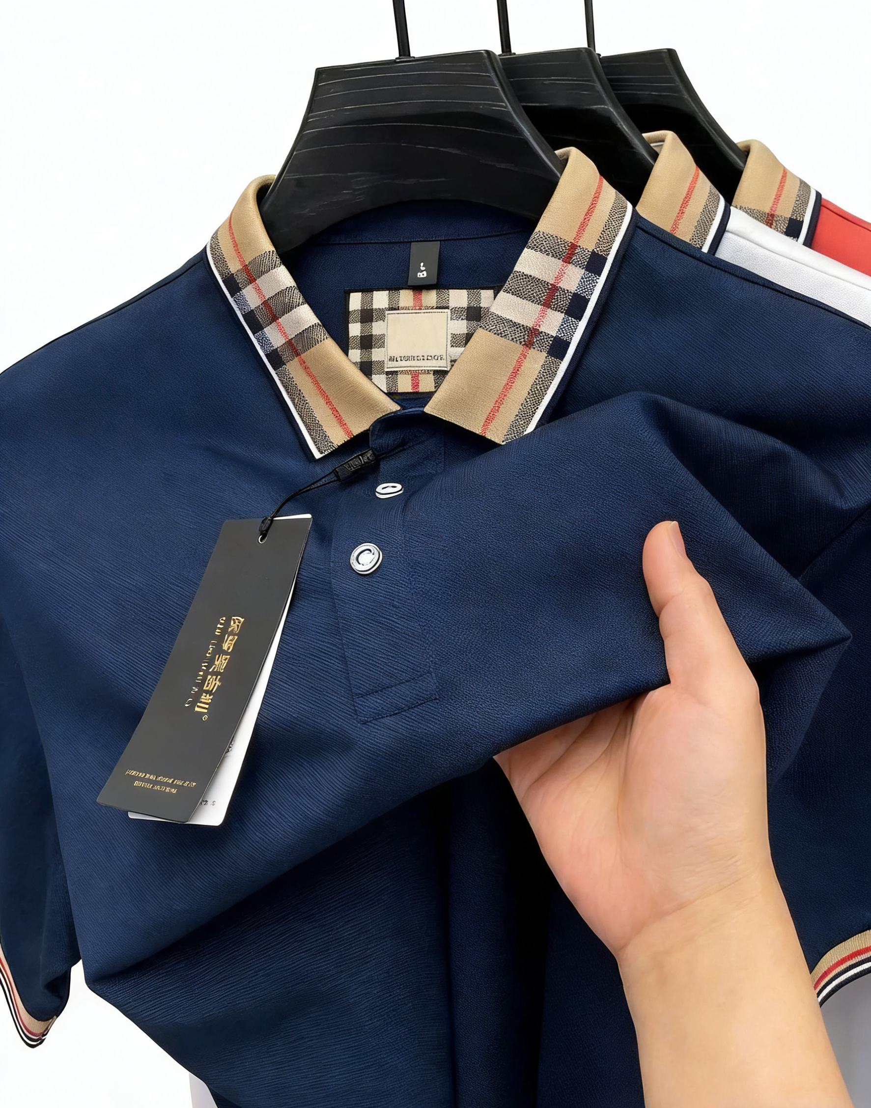 polo men polos mens designer polo shirts for men designer shirt tee polo shirts luxus shirt Luxury Brand Short Sleeve Fashionable Simple Solid Summer red polo