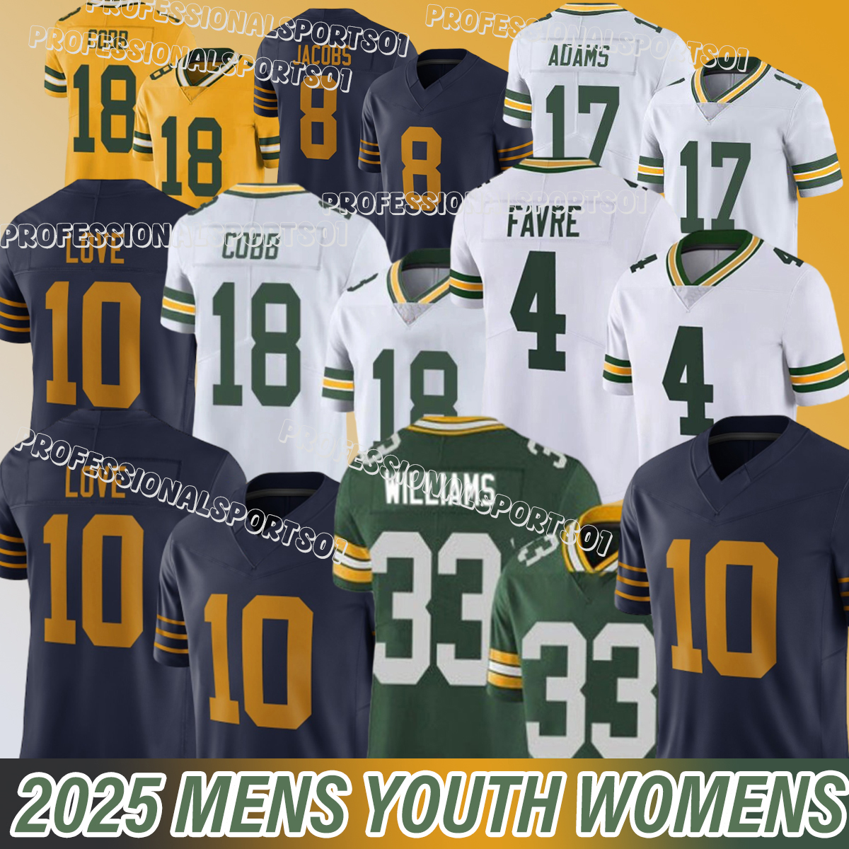 green bays packerss jersey Jordan Love Josh Jacobs Jayden Reed Romeo Doubs Matthew Golden Dontayvion Wicks Xavier McKinney Football Jerseys