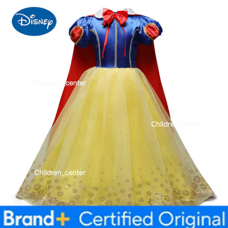Disney 2025 Snow White Costume for Girls Party Dress Carnival Cosplay Halloween Clothes Kids Princess Dresses H2512271