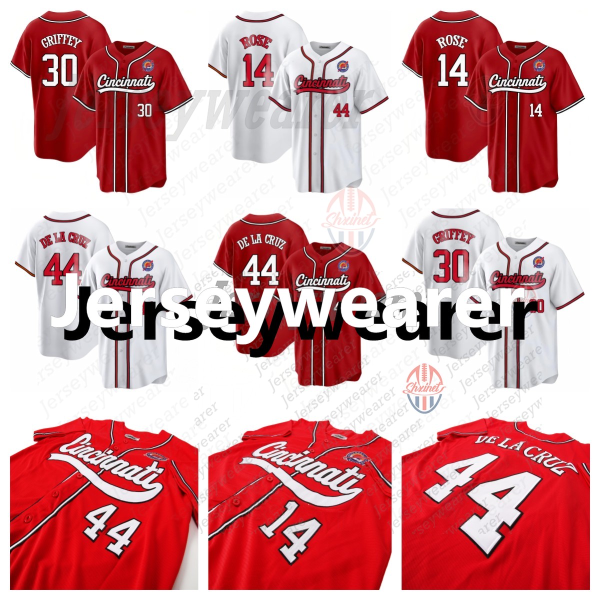 Red White 44 Elly De La Cruz Joey Votto Baseball Jersey Ken Griffey Jonathan India Pete Rose free shipping Men Women Youth Wear