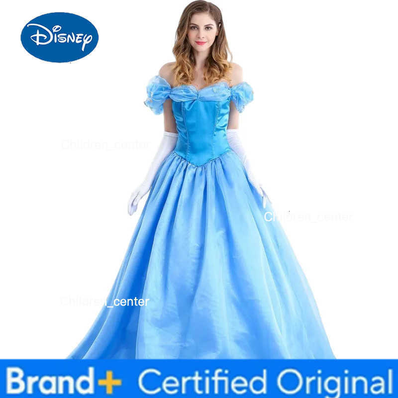 Disney Halloween Deluxe Princess Costume Adult Women Fairytale Role Play Belle Dress Off Shoulder Ball Gowns H2512271