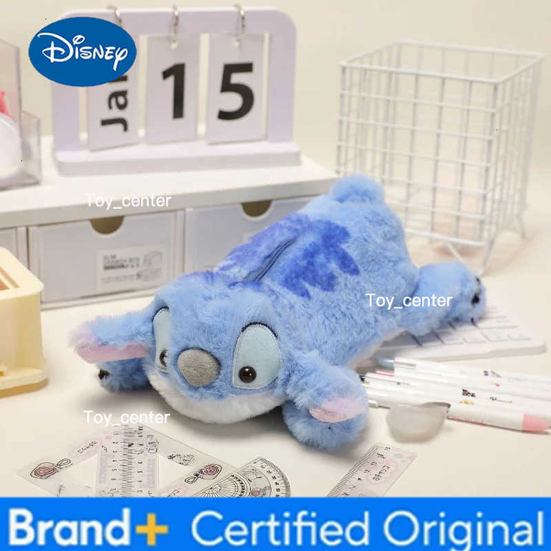 Disney Stitch Plush Cute Pencil Case Anime Kawaii Pen Bag Kids School Home Stationery Box Lilo Stitch Plush Bags Kids Gift Toy H251227111