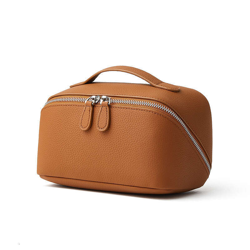 Luxury Shoulder Bags Totes Hobo New Genuine Storage Exquisite Multifunctional Leather Travel Cosmetic Women S Cowhide Small Portable Toiletry Bag