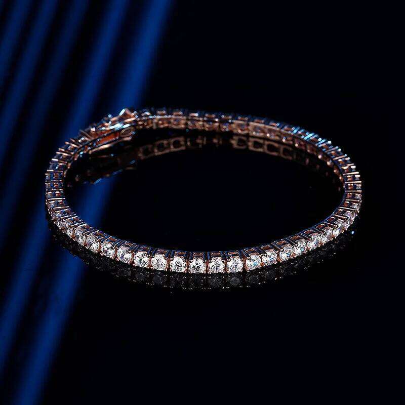 925 Sterling Silver Moissanite Bracelet 0.1ct 3mm D VVS1 Diamond with GRA for Women Sparkling Wedding Party Fine Jewelry 947