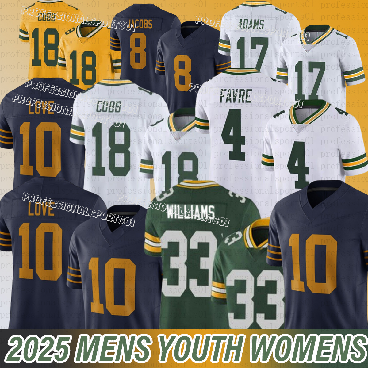Green BayS PackersS Jersey PackersJersey Jordan Love Josh Jacobs Jayden Reed Romeo Doubs Matthew Golden Xavier McKinney Football Jerseys