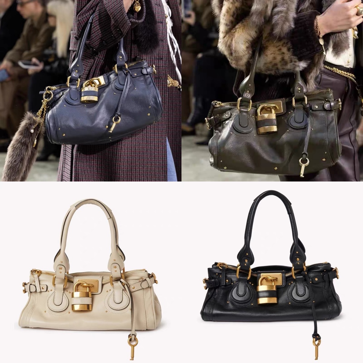 Designer bags Shoulder Bags Retro Leather metal lock clasp handbag Millennium Y2K Bag Retro Underarm bag dual-purpose bag Light luxury women's handbag party