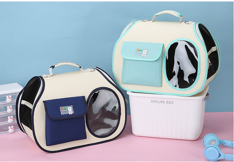 New Pet Carrier Bag Fashionable Shoulder Crossbody Dog Cat Bag for Outdoor Travel