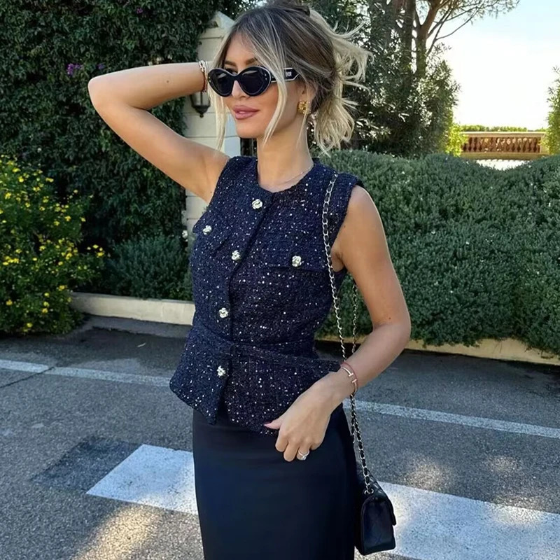 Vests Jackets Autumn Womens 2025 Chic Simple Slim Womens Jackets Vest Fashion Youth Elegant Vest 251223