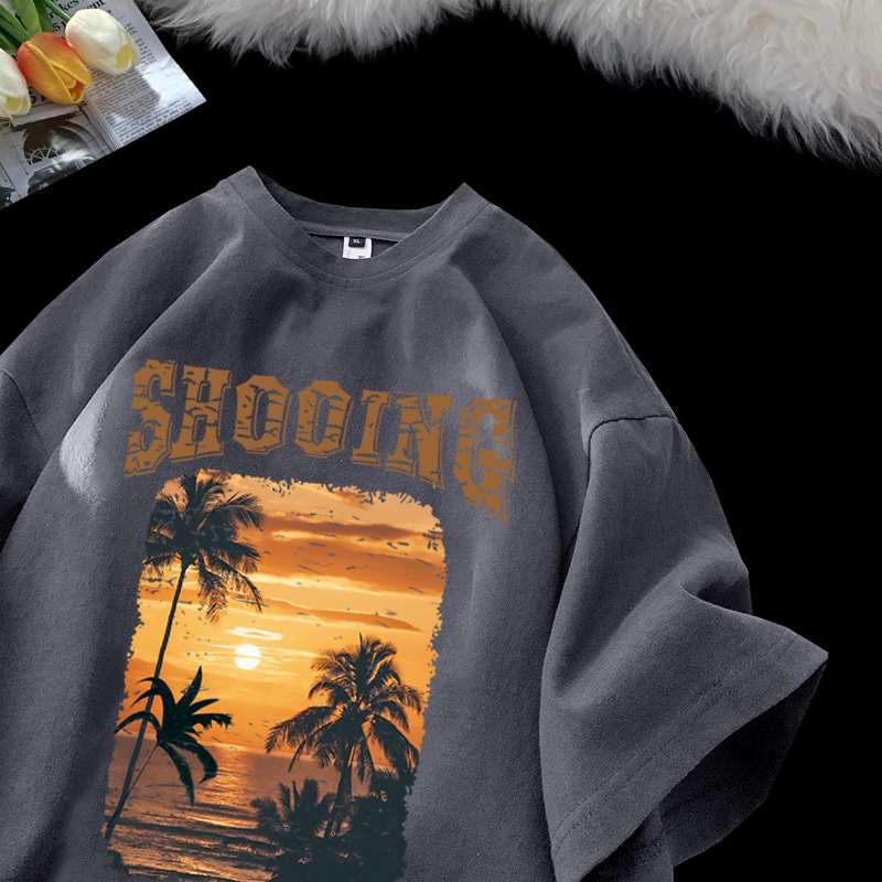American Vintage Short Sleeve T-shirt, 2026 New Trendy & Versatile Tee, Summer Student Casual Cool Top