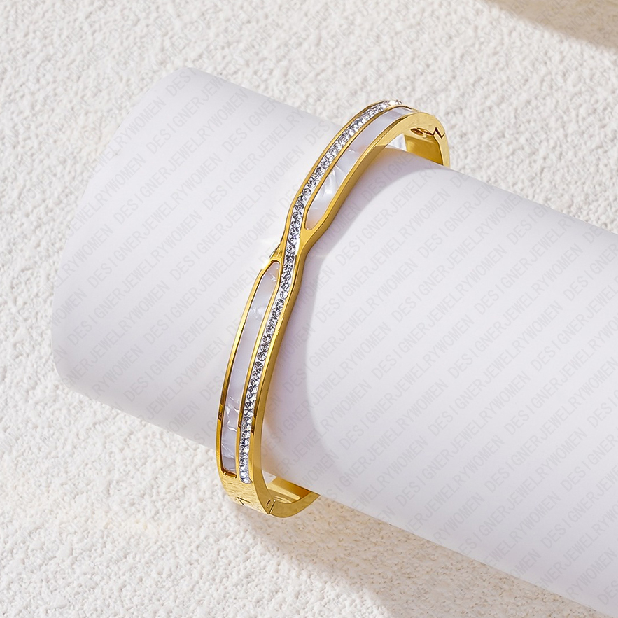 Designer Bracelet Bracelet for Women Gold Bangle Shell Bangles Luxury Jewlery Designer for Women Elegant Timeless Sparkling Gift Premium Exclusive Sig