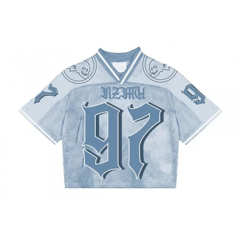 T-shirt Jersey Rugby Shirt, Retro American & European Casual Hip-Hop Streetwear, High Street Short Sleeve