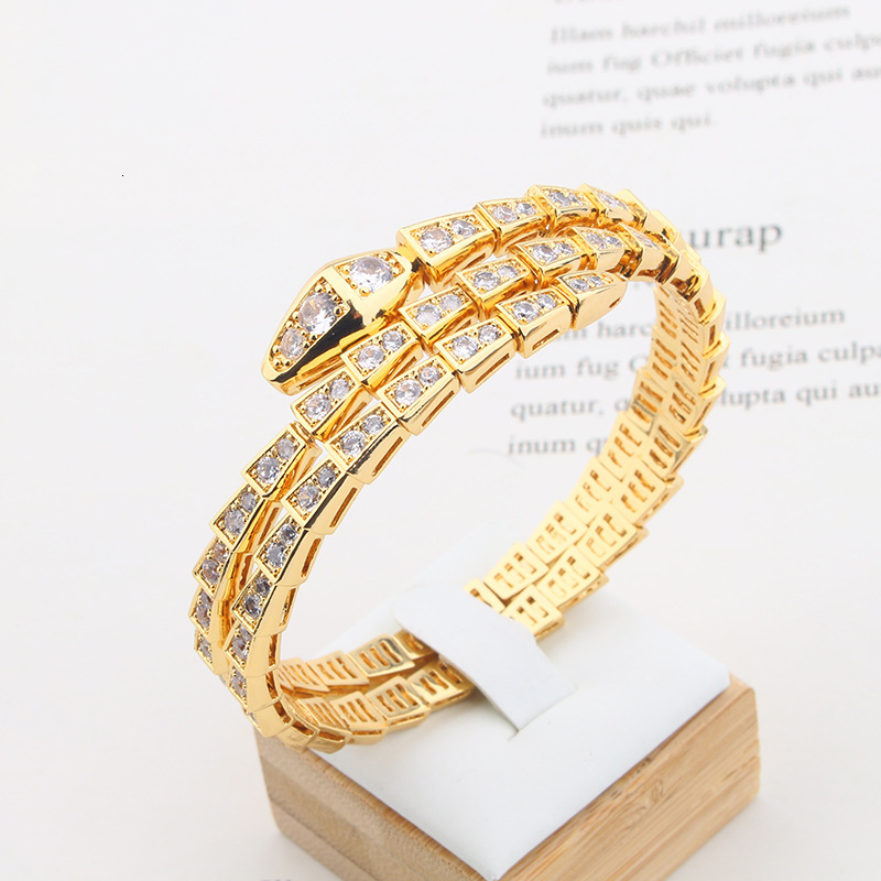 And Style New Creative Snake-Shaped Three-Ring Bracelet Open Personality Unisex Trendy Bracelet Wholesale