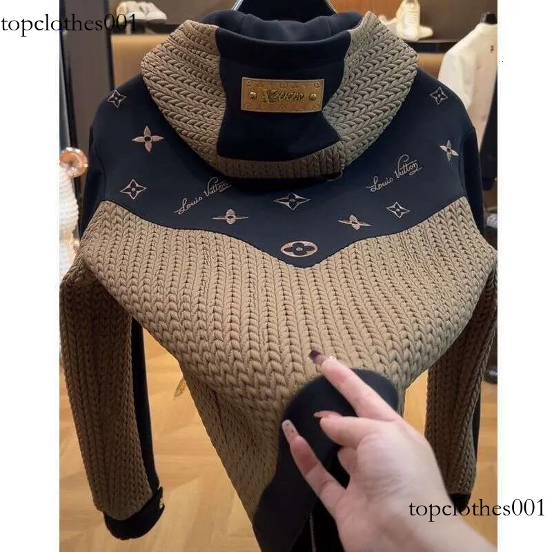 Autumn Winter Small Fragrance Style Men's New Jacket Light Luxury Designer Hooded Old Flower Wheat Ear Loose Casual Fashion Coat