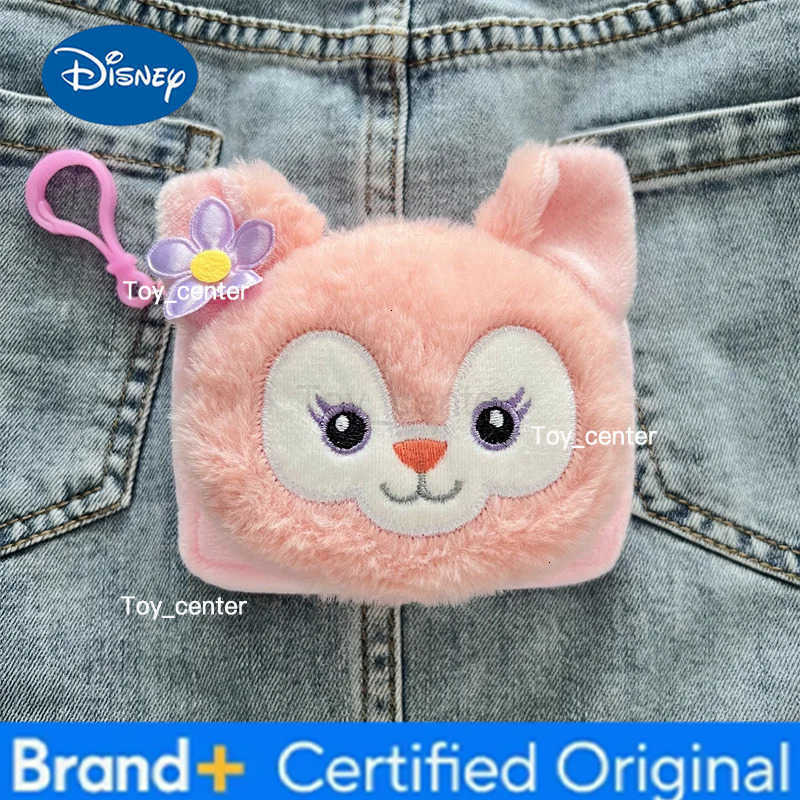 Disney New Fashionable and Cute Lina Belle Coin Purse Square Portable Carry Card Holder Girls Heart with Key Hook Mini Pouch H251227