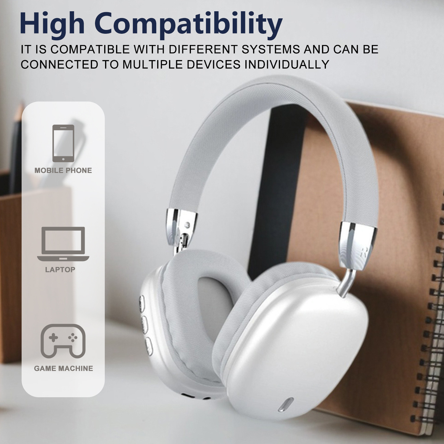 Bluetooth Wireless Long Range Headset with Noise-Cancelling Technology ddmytues