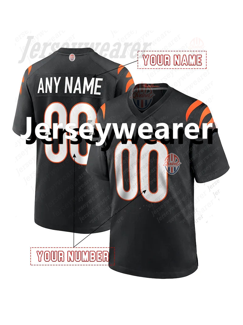 9 Joe Burrow 1 Ja'Marr Chase 5 Tee Higgins 30 Chase Brown Andrei Iosivas Sam Hubbard Cheap Custom Football Jersey Any Number Name