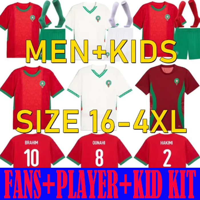 fans player version2024 2025 2026 Moroccos soccer jerseys 22 23 24 25 26 HAKIMI Maillot marocain ZIYECH EN-NESYRI football shirts HARIT SAISS national team retro