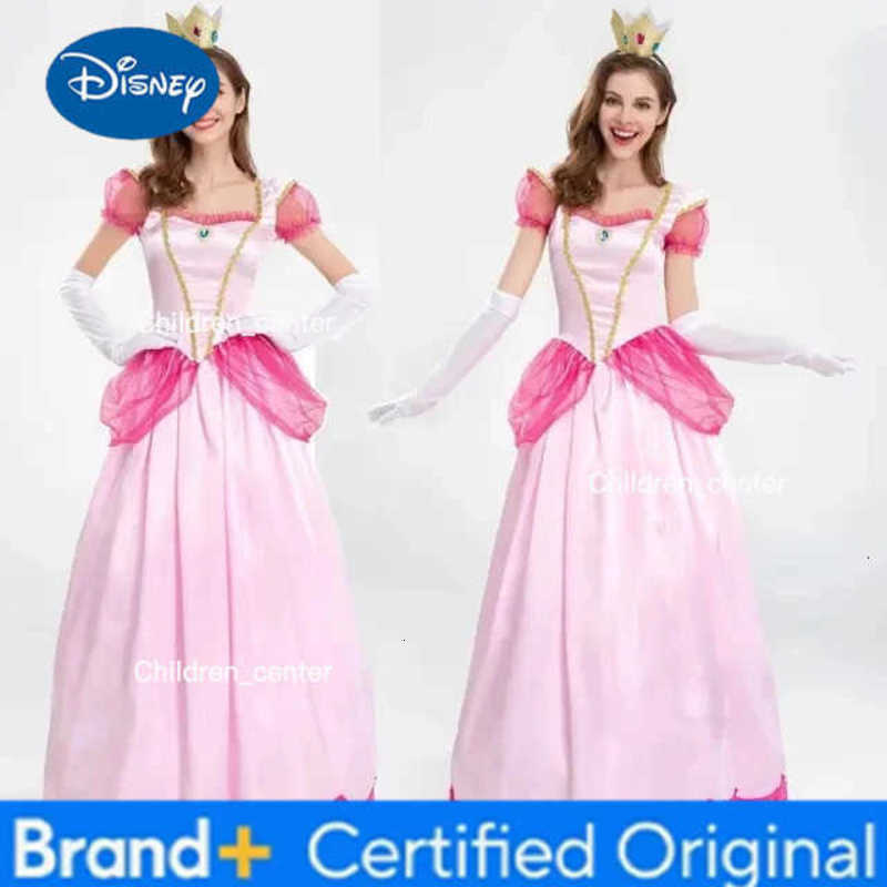Disney New Princess Dress Palace Party Queen Skirt Pink Peach Blossom Clothes Anime Halloween Costumes for Women H2512271