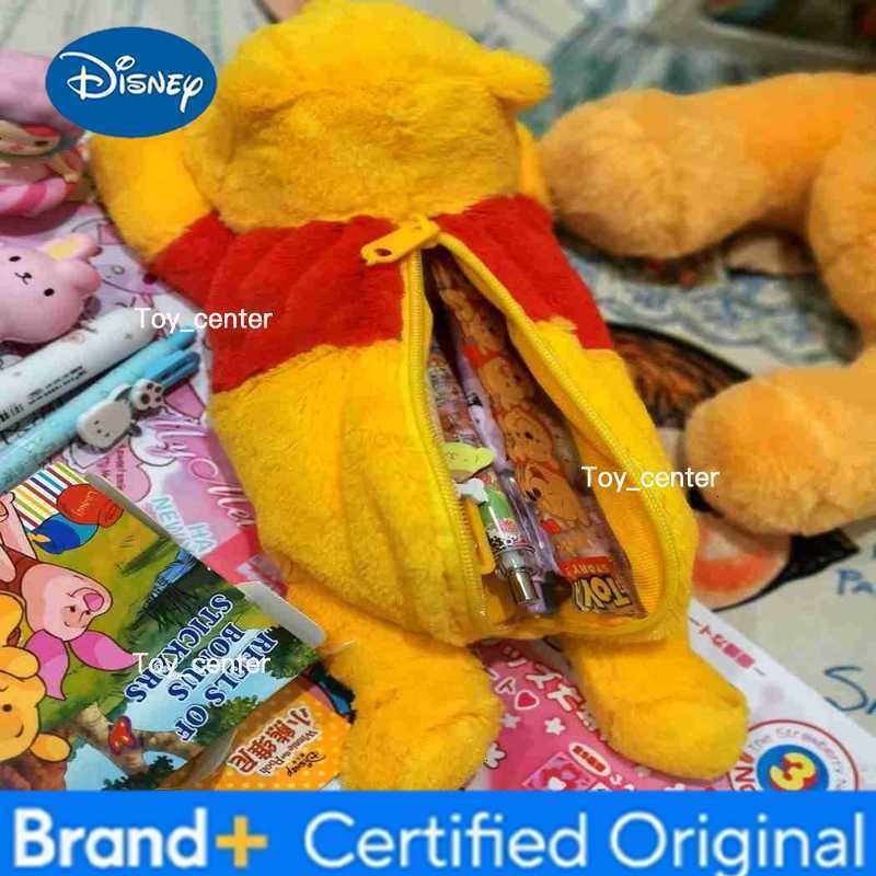 Disney WinniethePooh Poop Bee Pen Bag Cute Winnie Pooh Stationery Box Student Large Capacity Pencil Box Plush Doll Pen Bag Gift H251227