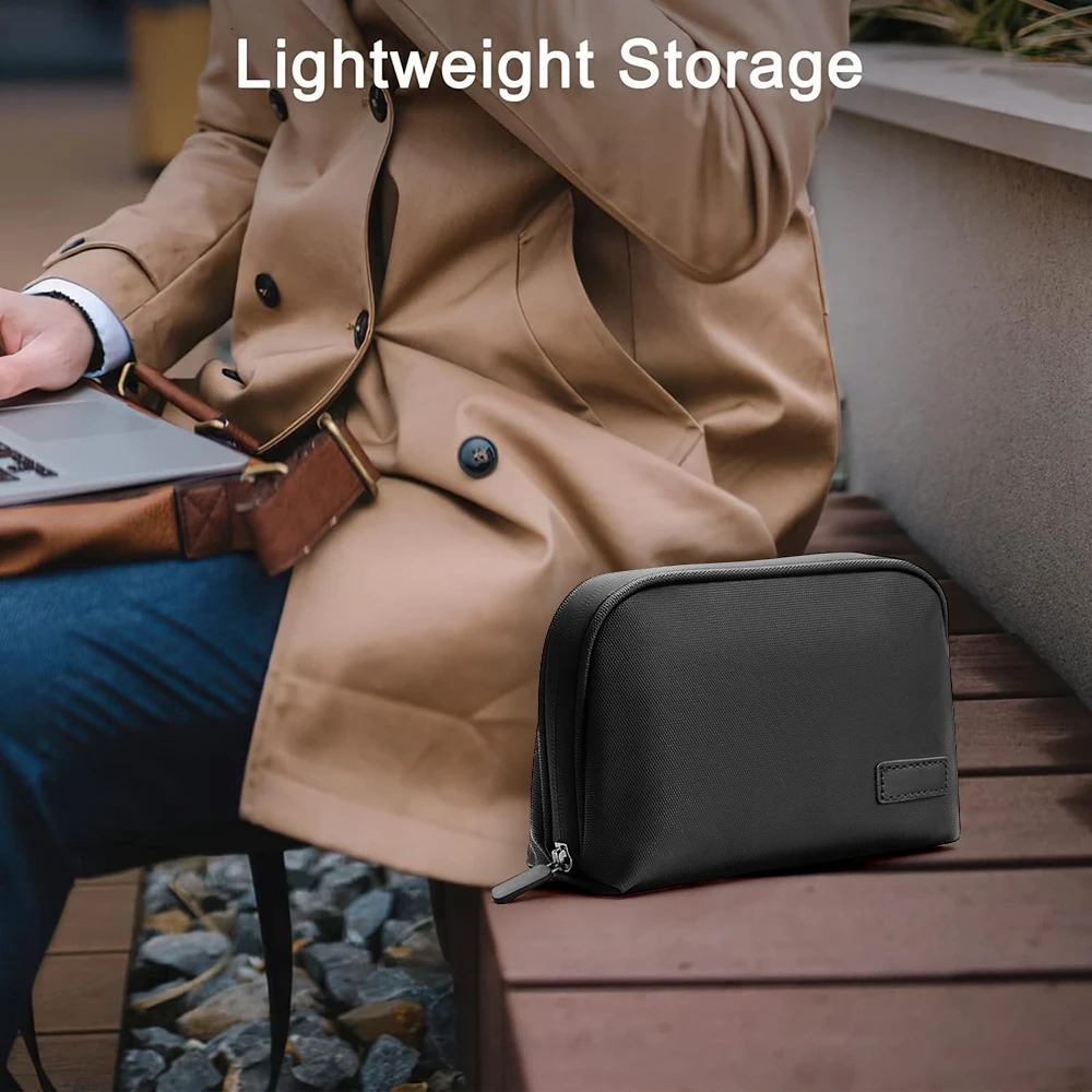 Cable Storage Bag Waterproof Digital Electronic Organizer Portable USB Data Line Charger Plug Storage Bag Travel Makeup Bag 251224