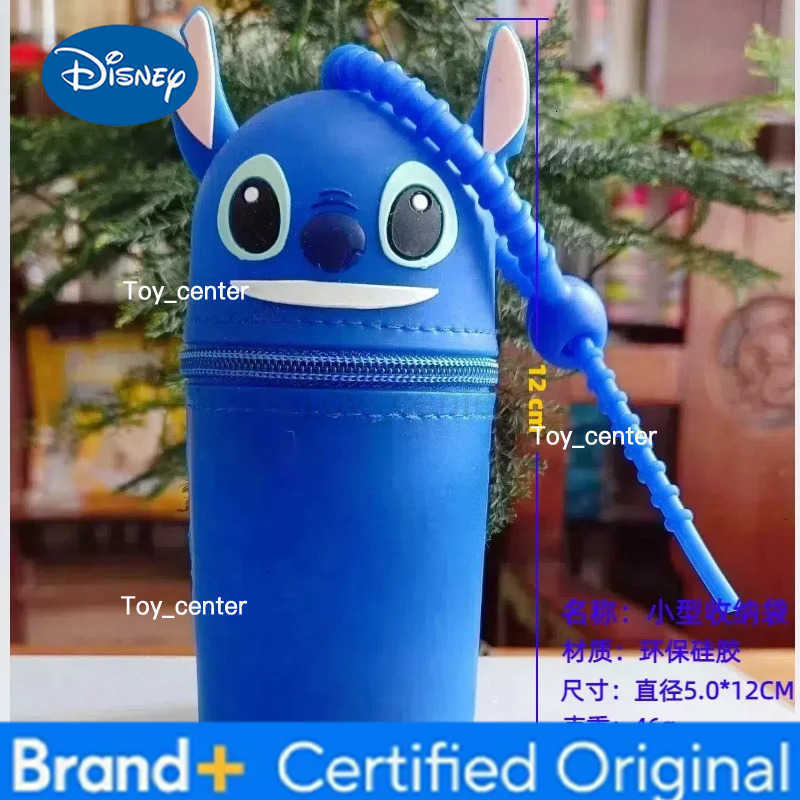 Disney New Cute Telescoping Pencil Case Cartoon Foldable Pen Holder Student Stationery Storage Bag Children Gifts Hot H251227