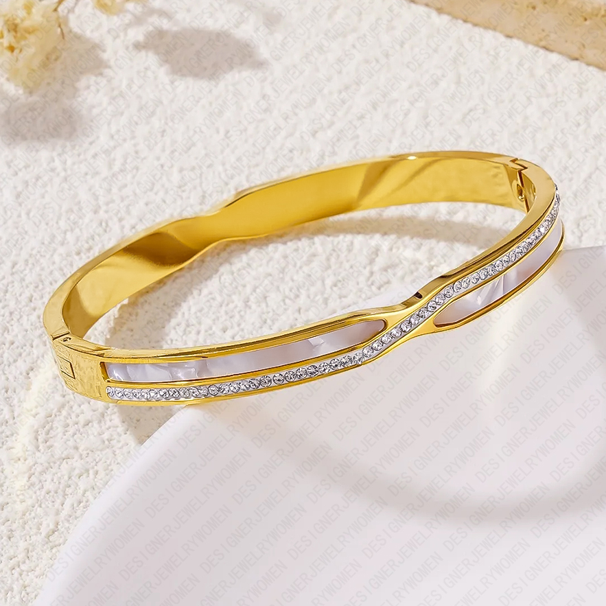Designer Bracelet Bracelet for Women Gold Bangle Shell Bangles Luxury Jewlery Designer for Women Elegant Timeless Sparkling Gift Premium Exclusive Sig