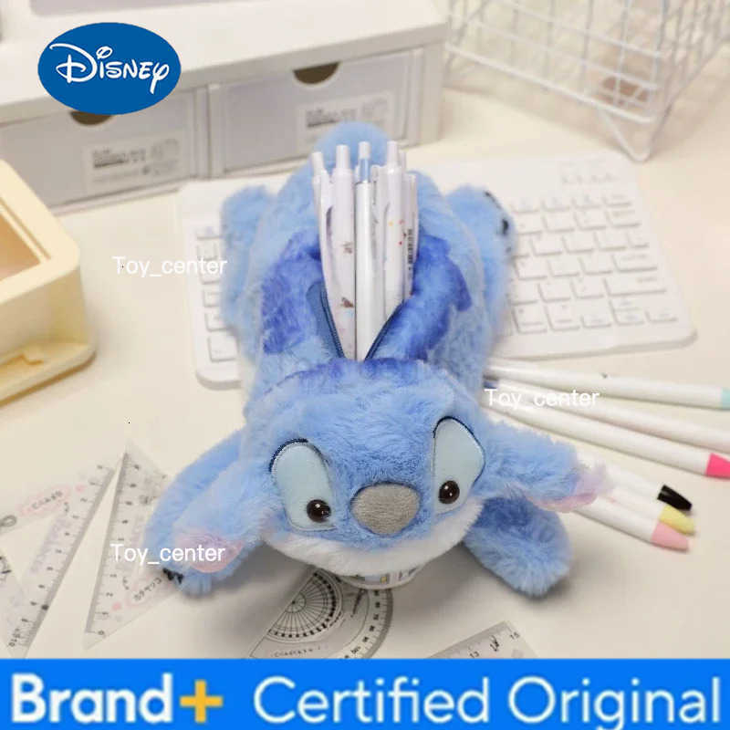 Disney Stitch Plush Cute Pencil Case Anime Kawaii Pen Bag Kids School Home Stationery Box Lilo Stitch Plush Bags Kids Gift Toy H251227111