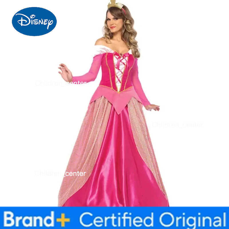 Disney Adult Costume Women Deluxe Pink Sleeping Beauty Princess Aurora Gorgeous costume For Halloween Party Fancy Dress H2512271