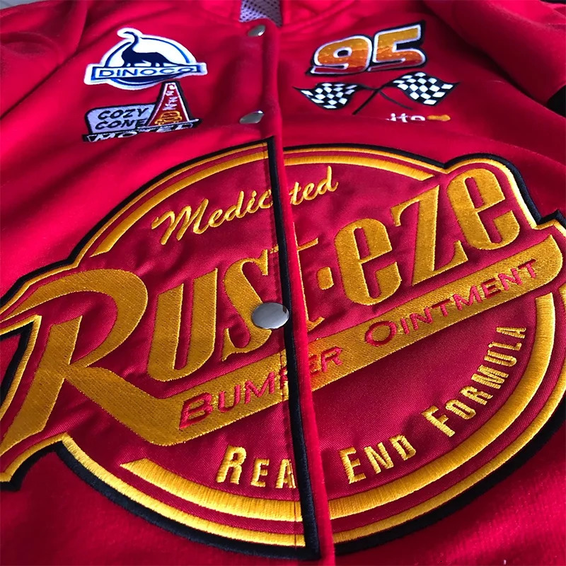 Red Black Colorblock Splicing Flame Harajuku Embroidery Oversized Baseball Jacket Y2K Men Women Casual Fashion Streetwear 251226