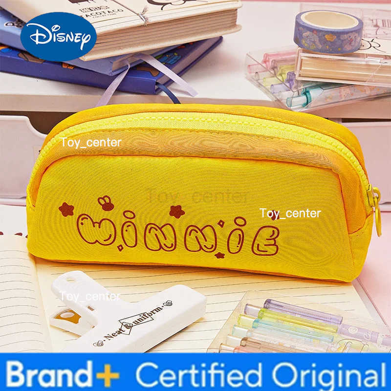 Disney Winnie The Pooh Pen Bag High Appearance Level Large Memory Cartoon Stationery Bag Cute Girl Storage Printed Pencil Case H251227