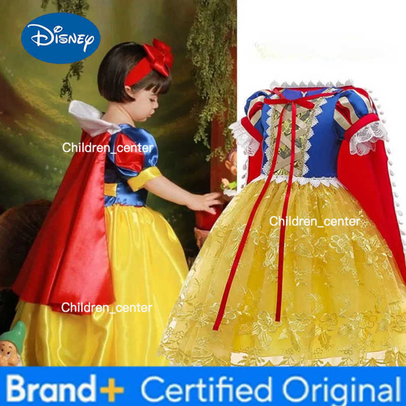 Disney Girls Fancy Snow White Summer Dress Princess Dress Children Halloween Carnival Birthday Party Tulle Embroidery Dress Kid Costume H2512271