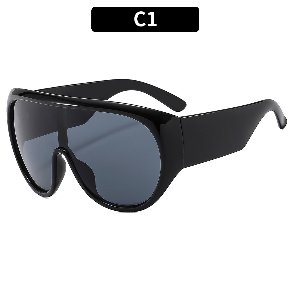 European and American New Large Frame Personality Versatile Street Style Internet Celebrity Sunglasses Unisex Fashion Show Trendy Glasses ddmythur