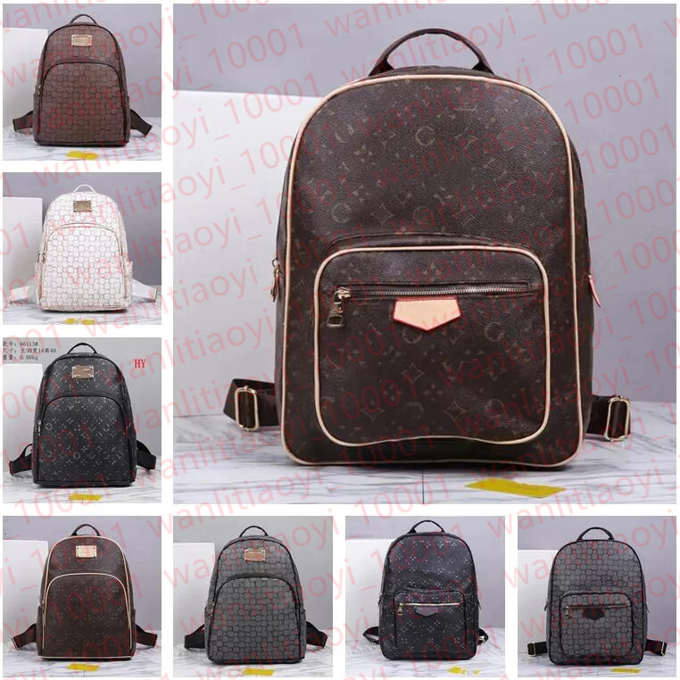 2026 Hot Sell Classic Fashion bags Black Embossed Backpack School Women Handbags Purses Leather Handbag Shoulder Bag Big Travel Backpacks Casual Men Bags